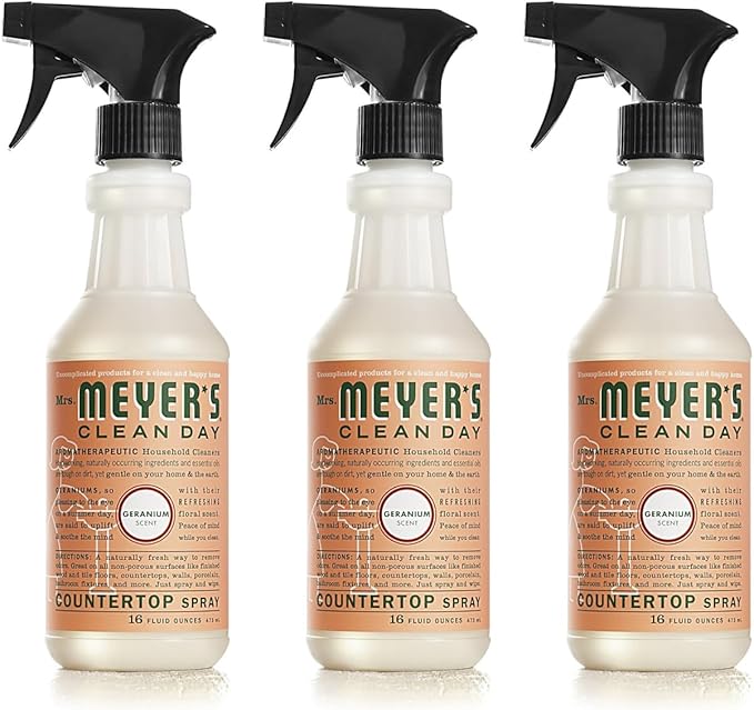 Mrs. Meyer's Countertop Spray, Geranium (Pack of 3), 16 Fl Oz