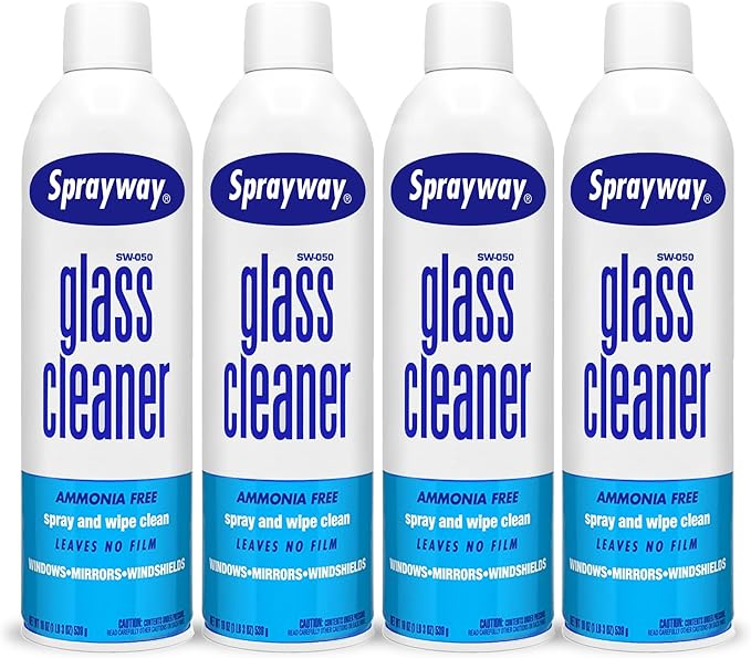 Sprayway 443331 Ammonia Free Glass Cleaner, 19 Oz. (4-Pack) (Packaging May Vary) (4 Case)