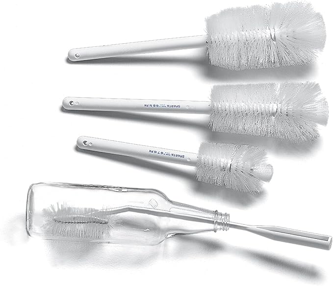 SPARTA Pint Brush, Glassware Cleaning Brush for Kitchen, Restaurant, and Cleaning, Polyester, 12 Inches, White