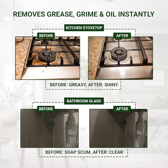 Advanage 20X All Purpose Cleaner Concentrate – Green Apple Eco-Friendly Heavy Duty Degreaser, Multisurface Cleaner for Bathroom, Kitchen, Floors, Household Cleaning Supplies, Made in USA, 32 Fl Oz