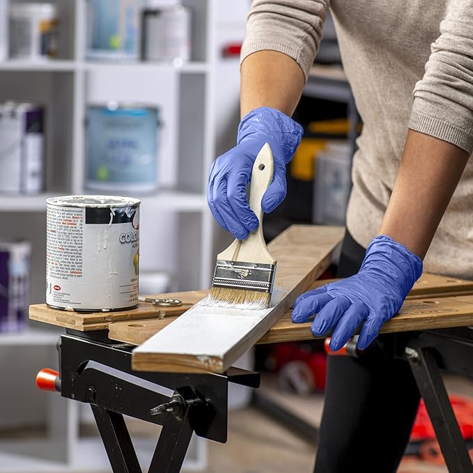GUSTO Blue Nitrile Gloves, Disposable Gloves – 4 Mil, Latex & Rubber Free, Non-Sterile Powder-Free (Formerly Comfy Package)
