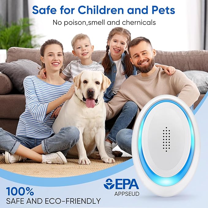 2025 Enhanced Ultrasonic Pest Repeller Indoor, Mouse Traps Rodent Mouse Repellent Plug in Electronic Pest Control for Roaches, Bugs, Ants, Mosquitoes, Spiders – 6 Packs