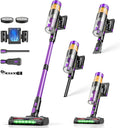 Flybroom Cordless Vacuum Cleaner, 650W 48KPa Vacuum Cleaners for Home, Self-Standing Stick Vacuums with LED Display, Anti-Tangle, Lightweight, Stick Vacuum Rechargeable for Pet Hair Carpet Floor