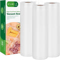 Moretoes Vacuum Sealer Bags, 3 Rolls 11" x 33' Food Vac Bags for Food Storage Saver, Commercial Grade Bag Rolls, BPA Free, Customized Size Bag for Sous Vide Cooking or Meal Prep