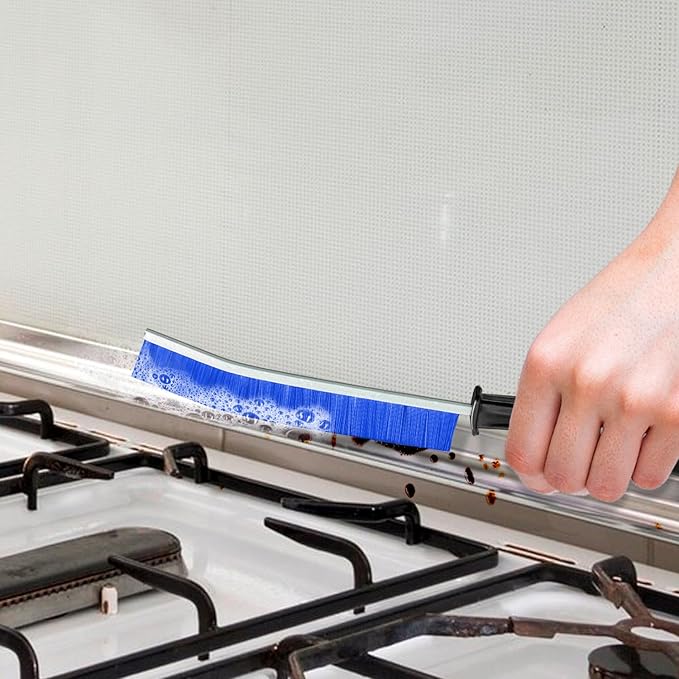 Crevice Cleaning Brush, 3Pcs Hard Bristle Crevice Cleaning Brushes for Household Use, Gap Cleaning Brush, Crevice Brush to Scrub and Clean, Toilet Cleaner Brush, Grout Cleaner Brush