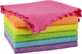 Orighty Microfiber Cleaning Cloth, 6 Pack Highly Absorbent Cleaning Rags, Household Cleaning Supplies, Reusable Lint Free Cloths Microfiber Rag for House, Kitchen, Car Care, 12x11 inch, Multicolor
