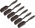 MECCANIXITY 5.7 Inch Gardening Shovel Spoons 6 Pack Mini Soil Scoops Cultivation Transplanting Tools, Black