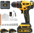 Cordless Drill Set with Battery and Charger,Power Drill Tool Set 20v,3/8-Inch Keyless Chuck,Variable Speed (Equipped with 2x 3Ah Batteries)