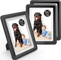 5x7 Picture Frame, Clear Acrylic Photo Frame with White Mat for 4x6 Photos, One-Piece Shatterproof Tool-Free Design, UV-Resistant Waterproof Tabletop Frame for Home Office Decor with 10-Year Warranty