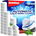 Automatic toilet cleaning tablets,50 packs-bleaching, descaling, deodorizing-water tank drop tablets, fresh smell, safe, for removing stains and scale, recommended for most toilets, cost performance