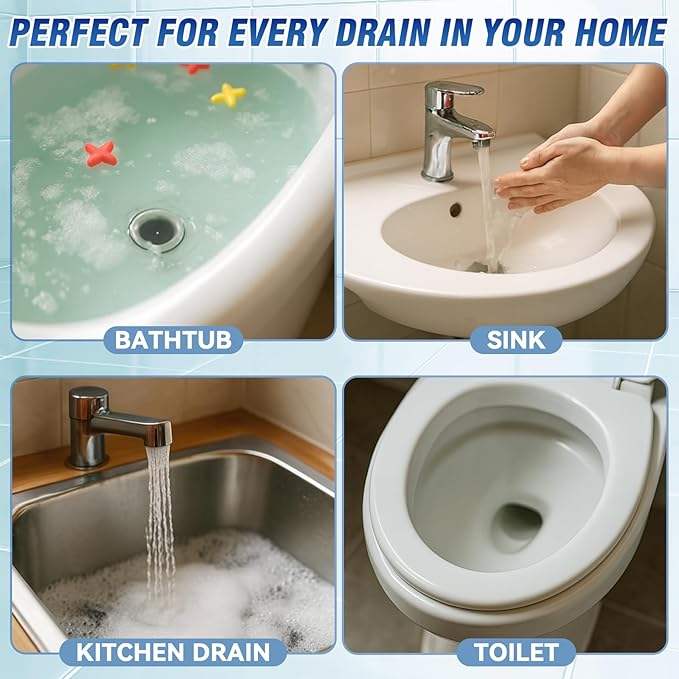 Pipeline Dredging Agent 260g – A Reliable drain clog remover for sinks, showers, toilets, and tubs, designed to support smooth water flow and safe everyday use with septic systems