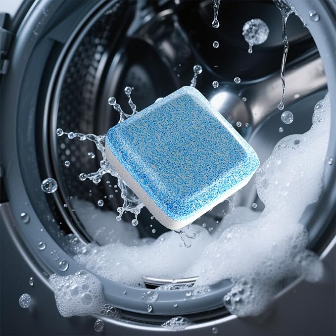 Premium Washing Machine Cleaner Tablets - Washer Machine Cleaner Tablets for Deep Clean & Deodorize, Fits Front Load & Top Load Washers, 12 Pieces Pack