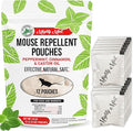Mighty Mint Mouse Repellent Pouches – Peppermint, Castor Oil & Cinnamon Formula – Natural Indoor Deterrent for Mice and Rodents – Plant-Based, Long-Lasting Protection – 12 Count