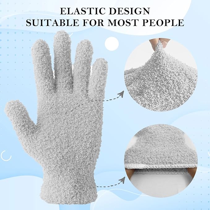 Evridwear Microfiber Gloves for Plant Dusting,Resuable Leaf Cleaning Glove for Houseplants,Blinds,Furniture and Small Objects