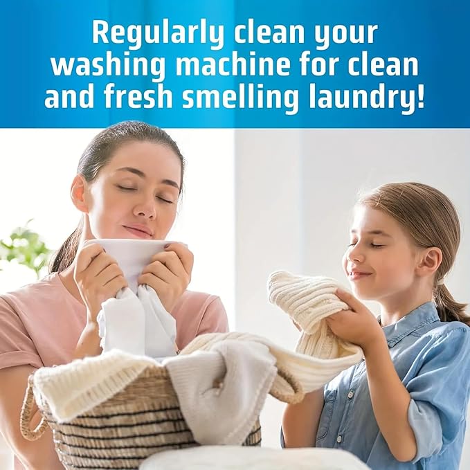 Deep Cleaning Washer Tablets, 12-Pack – Drum, Tub & Seal Care for Front and Top Load Washers, Easy Use, Keeps Washer Fresh and Running Smooth