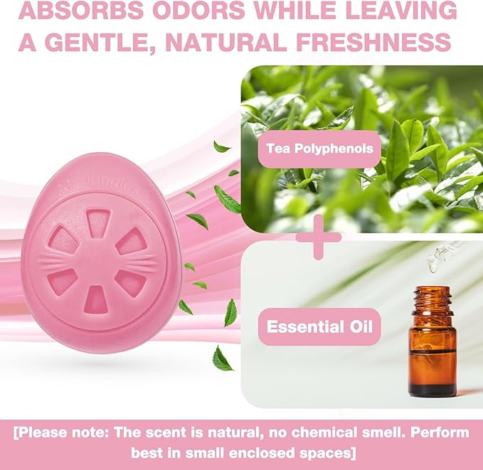 Air Jungles Shoe Deodorizer Balls 12 Ct, Honey Peach Scent, Odor Remover Balls for Sneakers, Gym Bags, Lockers, Closets, Hampers, and Drawers, Essential Oil Provides Natural Freshness