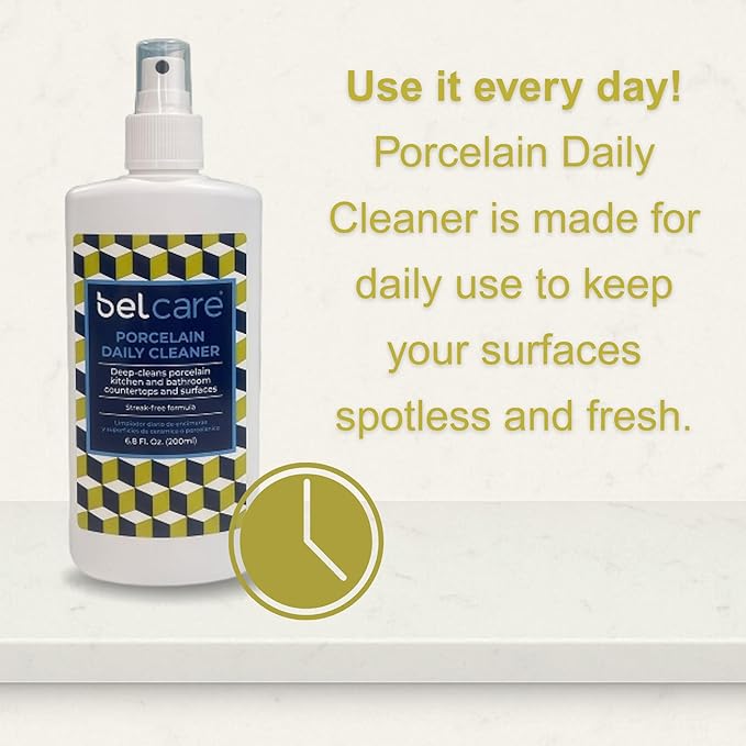 Porcelain Kitchen Countertop Cleaner & Bathroom Vanity Cleaner, pH-Neutral, Streak-Free, Specially Formulated for Porcelain Surfaces – 6.8 fl oz
