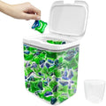 5.5L Large Capacity Container With One-Press Lid - Laundry Room Organization and Storage Decor - Airtight Dishwasher Pod Holder