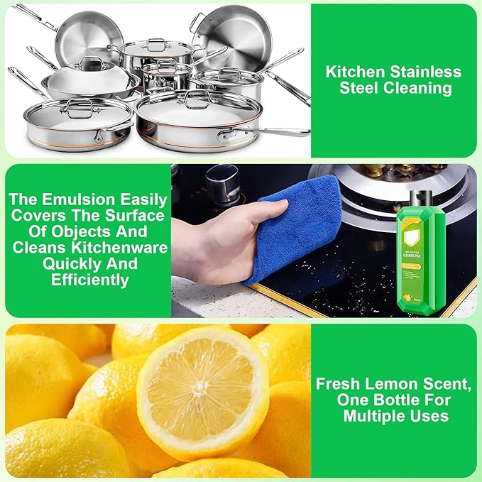 Multipurpose Cleaning Milk House Cleaner,Powerful Multifunctional Concentrated Cleansing Lotion, Effective Heavy Oil Stain Cleaner for Household Kitchen,Concentrated All-Purpose Cleaner(10.6 oz)