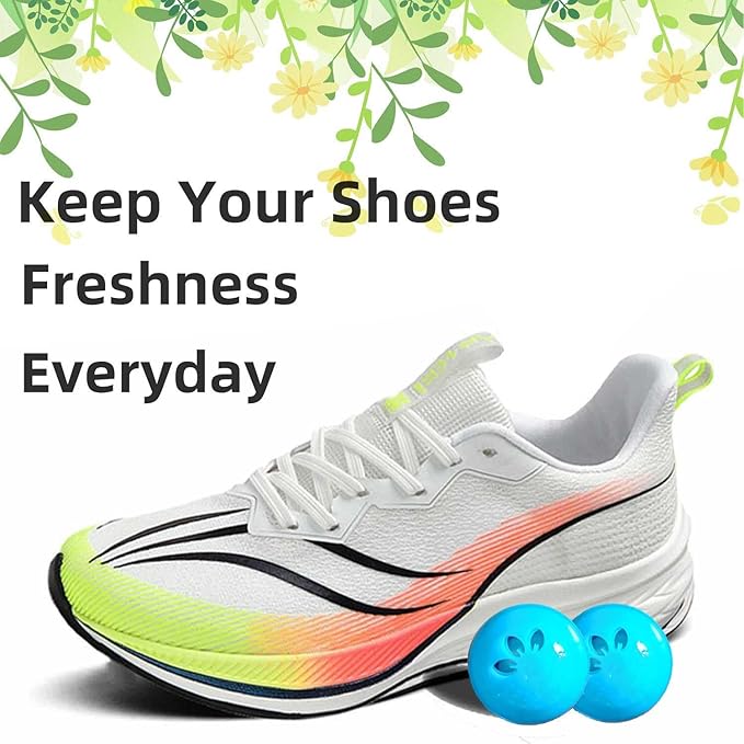 Shoe Deodorizer Balls for Sneaker, Fresh Linen Scent, Essential Oil Sneaker Deodorizer Ball, Small Spaces Odor Eliminator Air Freshener for Shoes, Gym Bags, Drawers and Locker (Fresh Line)