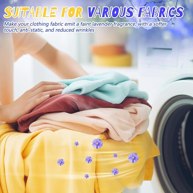 600 Count Flax Scent Dryer Sheets Bulk Fabric Softener Flax Scent Dryer Sheets Naturally Softens Freshens Removes Static Cling Prevent Wrinkles, Plant Based for Sensitive Skin, Large Household