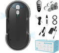 Window Cleaning Robot – 2400-3200Pa Suction, Dual Ultrasonic Spray, 85ml Tank, Edge Detection, Anti-Drop, 3 Cleaning Modes for Streak-Free Glass(Black)