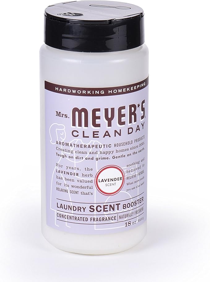 MRS. MEYER'S CLEAN DAY Laundry Booster, Pair with Liquid Laundry Detergent or Detergent Pods, Lavender, 18 oz