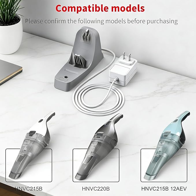 8.2V 150mA Charging Dock Compatible with Black and Decker HNVC215B12AEV Dusbuster Handheld Vacuum, Replacement Charger Base Compatible with Black + Decker HNVC215B HNVC220B Hand Vacuum