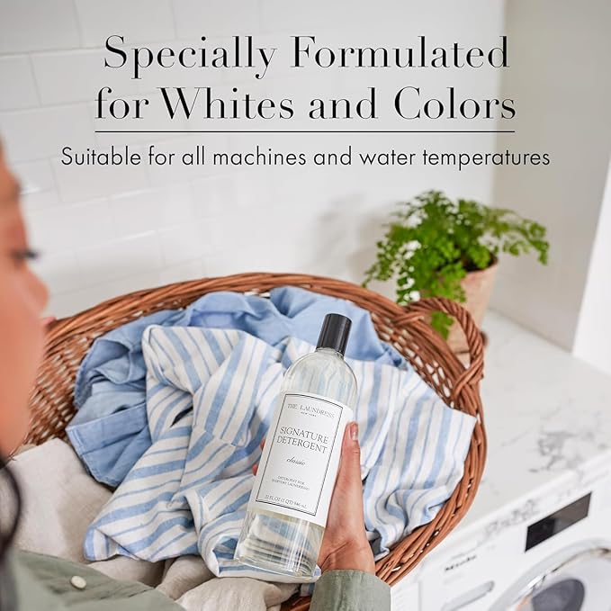 The Laundress Luxury Laundry Detergent, 31 Loads, Scented Signature Classic Fragrance, Concentrated Triple Enzyme Deep Cleaning and Targeted Stain Remover, 96% USDA Biobased Product (Pack of 2)