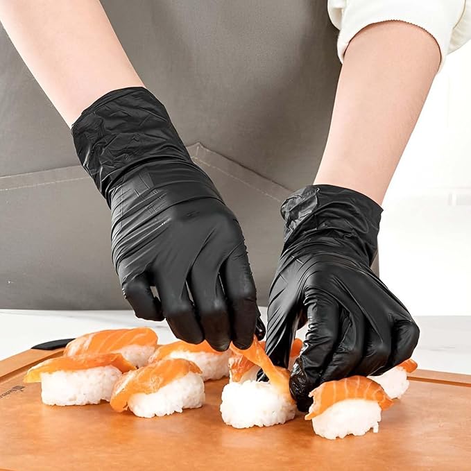 Nitrile Disposable Gloves, Latex-Free & Powder-Free, Ideal for Cleaning, Food Prep and Household Use