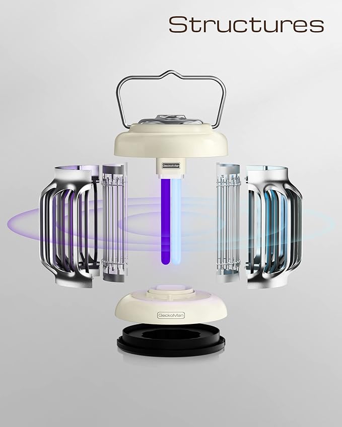 2-Pack Hybrid Spectrum, Waterproof Switch Bug Zapper Outdoor Bug Zapper Indoor Mosquito Repellent Outdoor Patio Mosquito Zapper Electric Fly Zapper Fruit Fly Trap for Indoors Killer