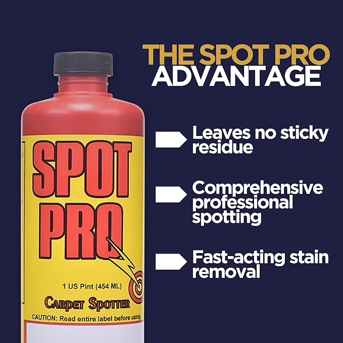 Pro's Choice Spot Pro Carpet Spotter, Professional Fabric & Carpet Spot Remover for Stains & Spills, Fast Acting Upholstery Stain Remover, Use as Stain Treater Spray for Cleaner Couch & Laundry, 1Pint