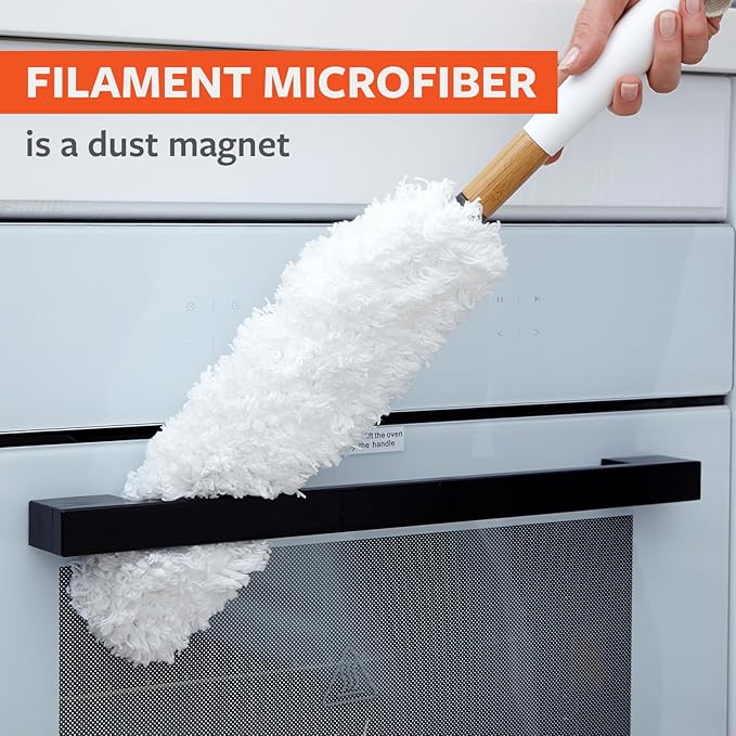 Full Circle Dust Whisperer Microfiber Duster Refill - Extendable, Washable, For Ceiling Fans, Blinds, Furniture