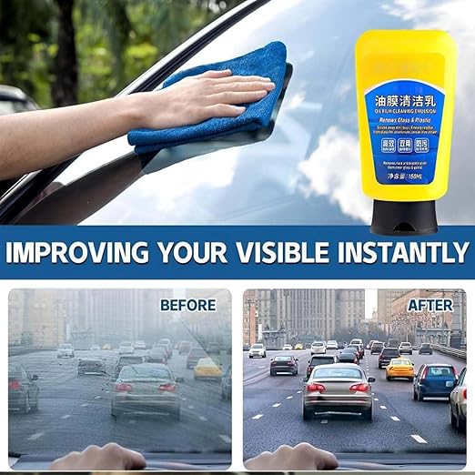 Oil Film Cleaning Emulsion, Quick Effect Oil Cleaning Emulsion - Car Window Glass Coating Remover