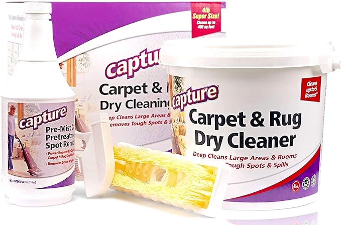Capture Carpet Total Care Kit 400 & Pre-Mist Soil Release for Carpet Dry Cleaner, Carpet Cleaning Pre Spray (2 Pack) - Bundle