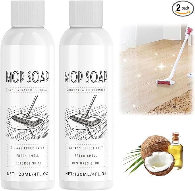 2PCS Mop Soap Brazilian Waves, Mop Soap Scented, Mop Soap for Floor Cleaning, Luxury Mop Soap, Multi-purpose Mop Cleaner Soap
