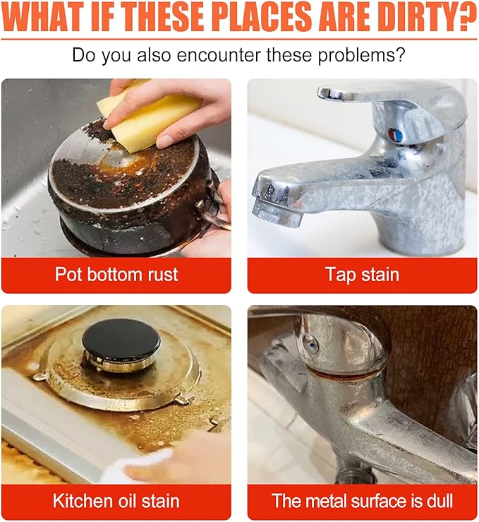 2023 New All Metal Polish Cream,Metal Polishing Paste,Multifunction Rust Remover For Kitchen Stainless Steel/Aluminum/Brass/Copper (3pcs)