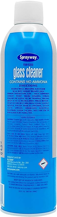 Sprayway Glass Cleaner, SW-050 19 oz Cleaner for Auto and Home for a Streak-Free Shine, Deep Cleaning Foaming Action, Safe for Tinted & Non-Tinted Windows, Ammonia Free Foam Glass Cleaner, Pack of 3