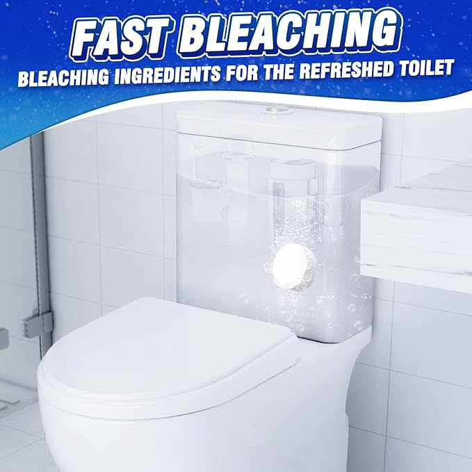 Vacplus Toilet Bowl Cleaners - 6 PACK, Household Toilet Cleaner, Automatic Toilet Bowl Cleaners with Bleach, Sustained-Release Toilet Tank Cleaners for Deodorizing and Descaling, 1.76 Ounces Each