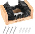 Boot Scrubber Wooden Boot Brush, Shoe Cleaner Brush for Outdoor Mud & Dirt-9.13 * 6.14 * 4.07in Shoe Cleaning Brush