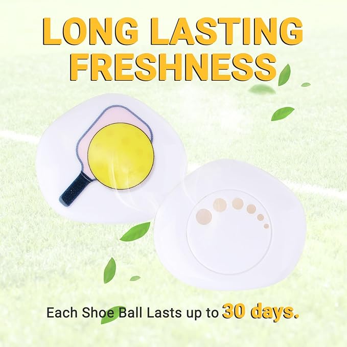 Knixmax Versatile Deodorizer Balls for Shoes Gym Bags Home Freshener for Closets Lockers Odor Eater Eliminate Unpleasant Scent Fresh Linen Pickleball
