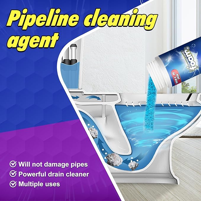 Drain Clog Remover, Wild Tornado Sink and Drain Cleaner, Pipe Dredging Agent, Sink & Toilet Clog Remover, Mild Formula Cleaning for Kitchen & Bathroom Cleaning (7.5 FL OZ (Pack of 1), Unscented)