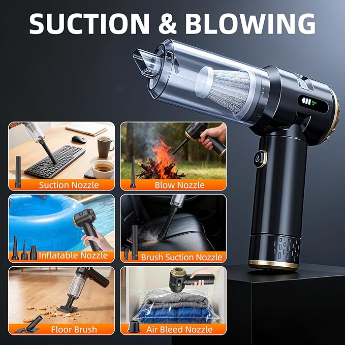 Handheld Vacuum Cleaner Cordless, 23000Pa Powerful Car Mini Vacuum Cleaner, Rechargeable Portable Lightweight dust Catcher for Home Car Carpet Stairs Pet Hair Deep Cleaning