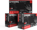 GLOVEWORKS Black Nitrile Gloves 5 Mil Disposable, Latex Free, Textured Grip for Food Service, Cooking, Professional Cleaning