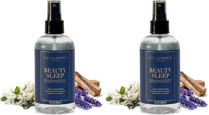 The Laundress Beauty Sleep Fabric-Spray, Wrinkle Release & Pillow Spray, Fabric Refresher, Upholstery and Linen, Tranquil Comforting Inspired Scent, 8 Fl Oz, (Pack of 2)