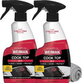 Weiman 2-Pack Cooktop Cleaning Spray & Microfiber Cloth – Cooktop & Oven Cleaner for Streak & Residue Free - Non-Abrasive Degreaser Safe for Glass & Ceramic