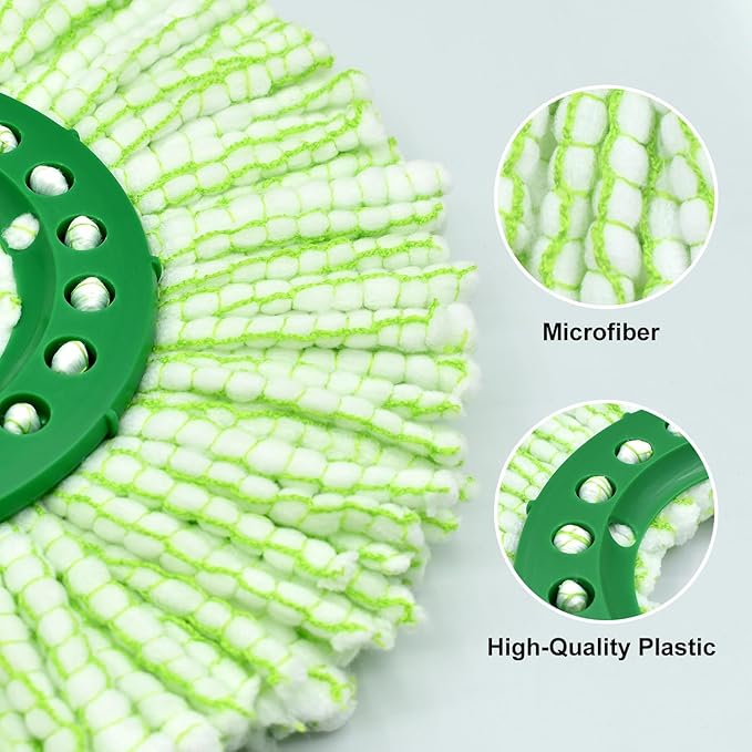Tornado Spin Mop Head ONLY Compatible with 𝗡𝗲𝘄 𝗟𝗶𝗯𝗺𝗮𝗻 𝐓𝐨𝐫𝐧𝐚𝐝𝐨 𝗦𝗽𝗶𝗻 𝗠𝗼𝗽 𝗦𝘆𝘀𝘁𝗲𝗺, Washable & Reusable Libman Mop Head Replacement Refill for Tornado Mop (NOT for Old Version)