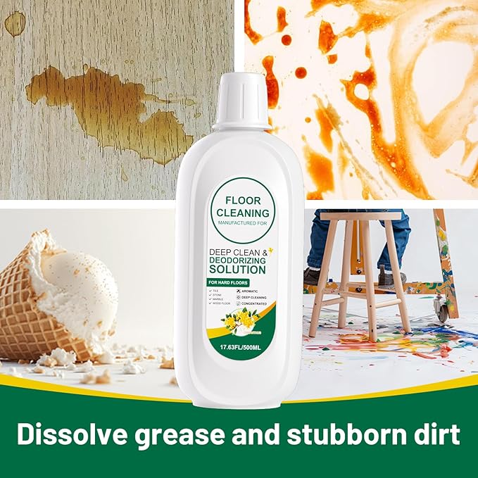 Mop Solution Osmanthus Flower Scent Compatible with Tineco Cleaning Solution, Residue & Streak Free, Suitable for All Robot Vacuum Cleaners and Wireless Wet Dry Dual-Use Vacuum Cleaners (2 bottle)