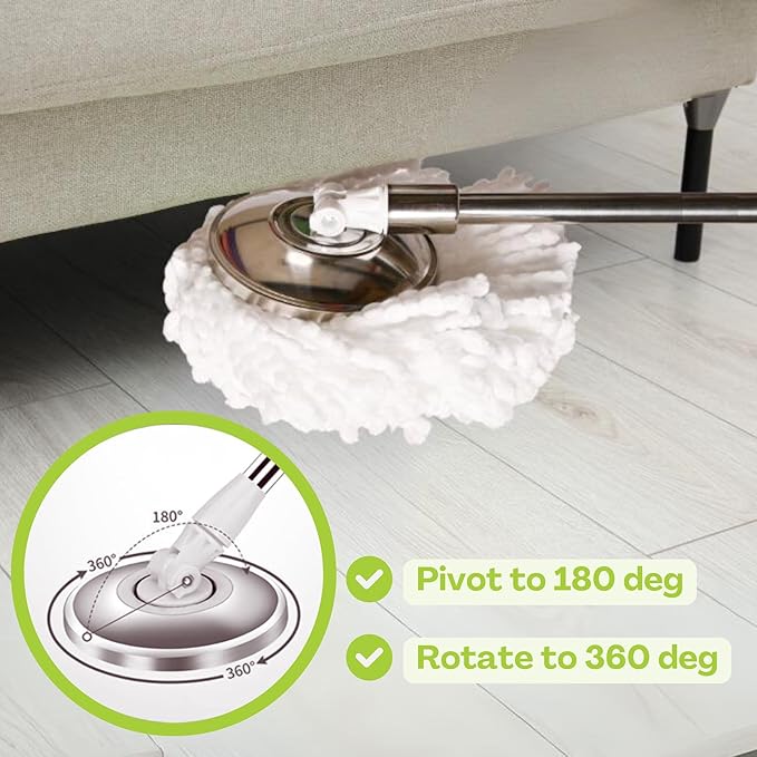 Stainless Steel Professional Mop Plate - Heavy Duty Spin Mop Replacement Base - Commercial & Industrial Use Suitable for Home, Office, Hospitals, Hotels for Floor Cleaning
