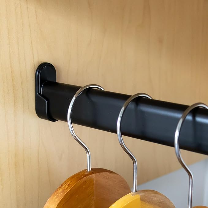 Oval Closet Rod CUSTOM CUT TO SIZE. Up to 92 inches long! Choose Finish. Includes End Supports.